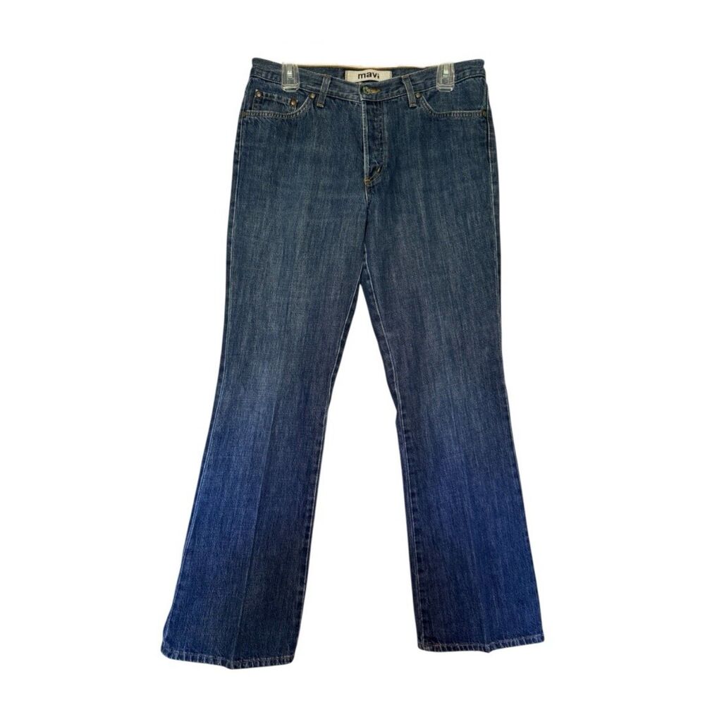 MAVI women's size 32 Molly flare low rise button fly 100% cotton denim jeans